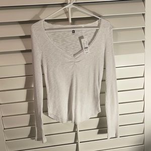 White pacsun me to we long sleeve.